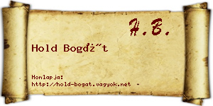 Hold Bogát névjegykártya